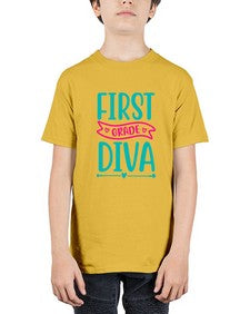 first grade diva 123# - first grade - Youth Tee Unisex