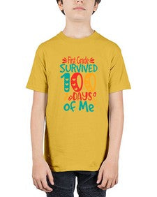 first grade survived one hundred days of me 158# - first grade - Youth Tee Unisex