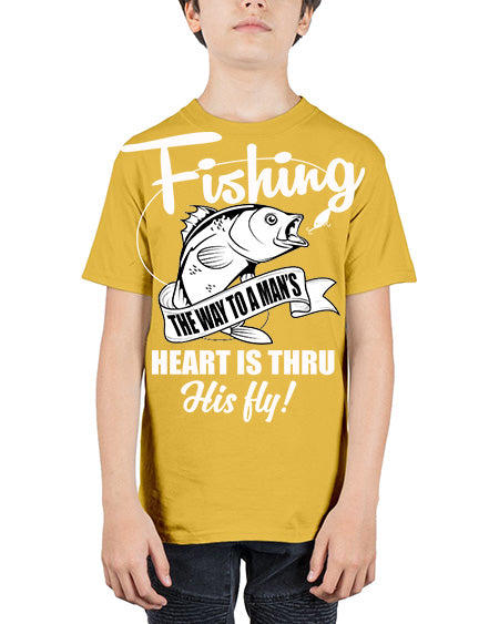 fishing 24# - shark-fish - Youth Tee Unisex