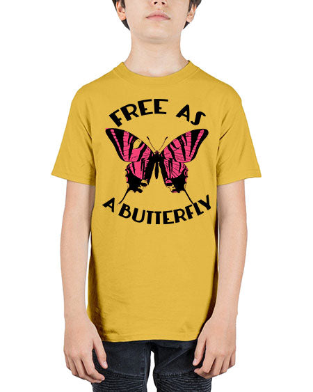 free as a butterfly - butterfly - Youth Tee Unisex