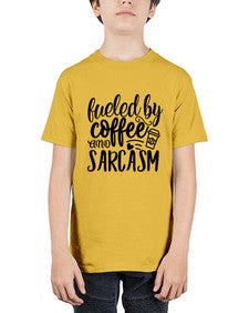 fueled by coffee and sarcasm 21# - sarcastic - Youth Tee Unisex