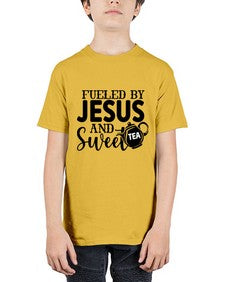 fueled by jesus and sweet tea 990# - tea - Youth Tee Unisex