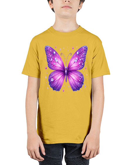 glitter butterfly 13# - butterfly - Youth Tee Unisex