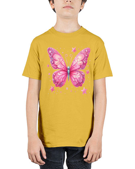 glitter butterfly 16# - butterfly - Youth Tee Unisex