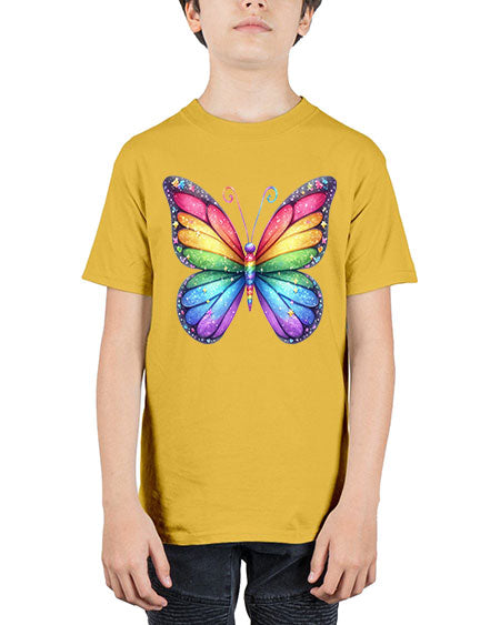 glitter butterfly 19# - butterfly - Youth Tee Unisex