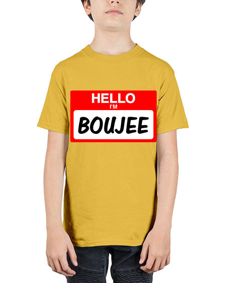 hello im boujee 131# - black words and phrases - Youth Tee Unisex