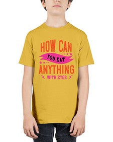 how can you eat anything with eyes 1064# - vegan - Youth Tee Unisex