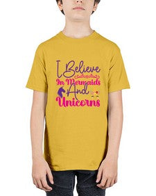 i believe in mermaids and unicorns 171# - unicorn - Youth Tee Unisex