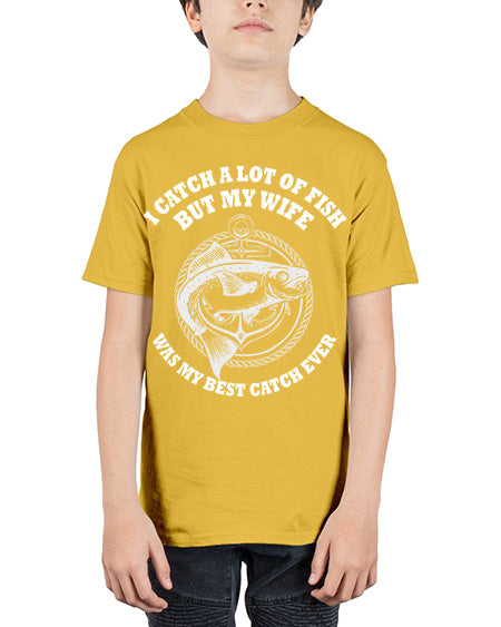 i catch a lot of fish 85# - shark-fish - Youth Tee Unisex