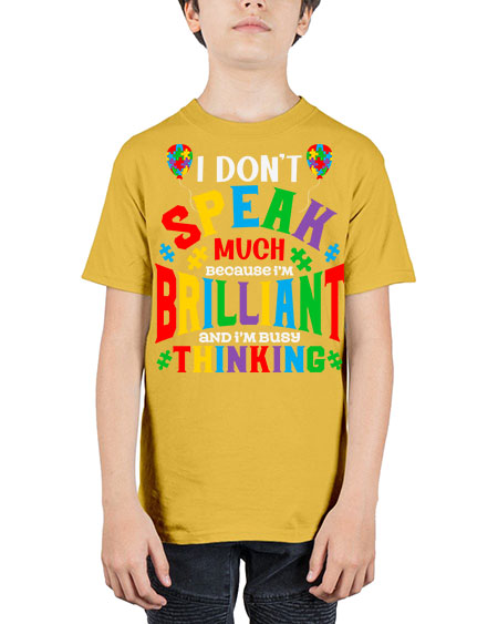 i dont speak much autism 91# - autism - Youth Tee Unisex