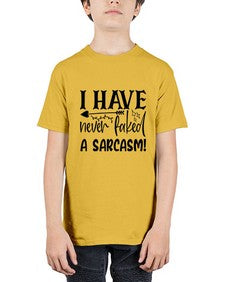 i have never faked a sarcasm 34# - sarcastic - Youth Tee Unisex