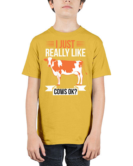i just really like cows ok Style 3# - cow - Youth Tee Unisex