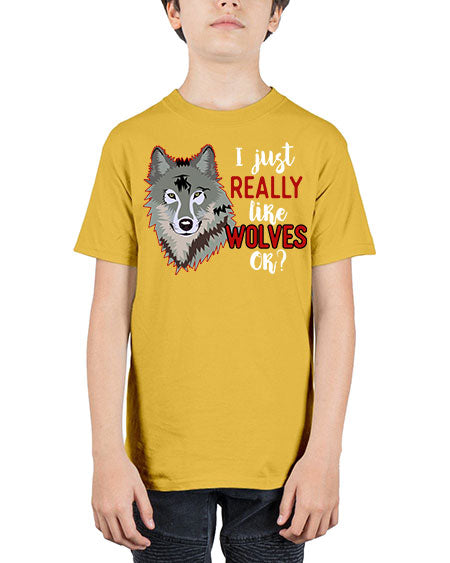 i just really like wolves - wolf - Youth Tee Unisex