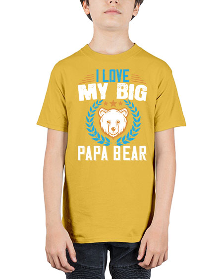 i love my big papa bear 141# - bears - animals - Youth Tee Unisex