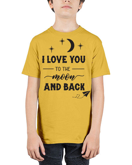 i love you to the moon and back 5# - moon - Youth Tee Unisex