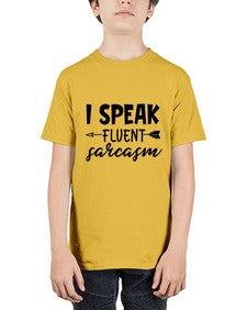 i speak fluent sarcasm 38# - sarcastic - Youth Tee Unisex