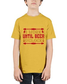 i work until beer oclock 253# - drinking - Youth Tee Unisex