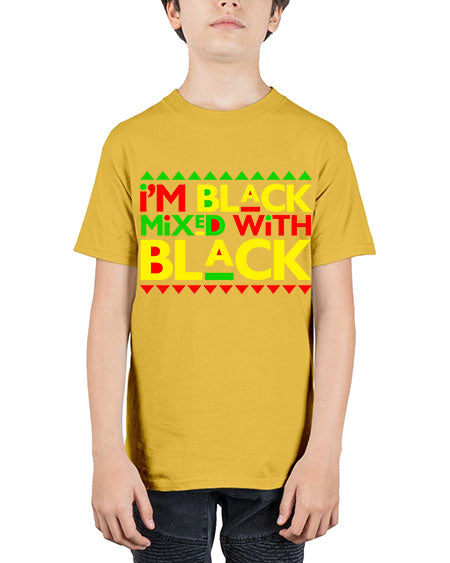 im  black  mixed with black  111# - black words and phrases - Youth Tee Unisex