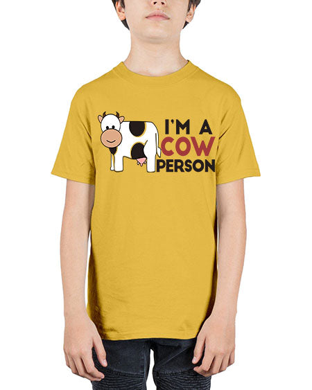 im a cow person - cow - Youth Tee Unisex