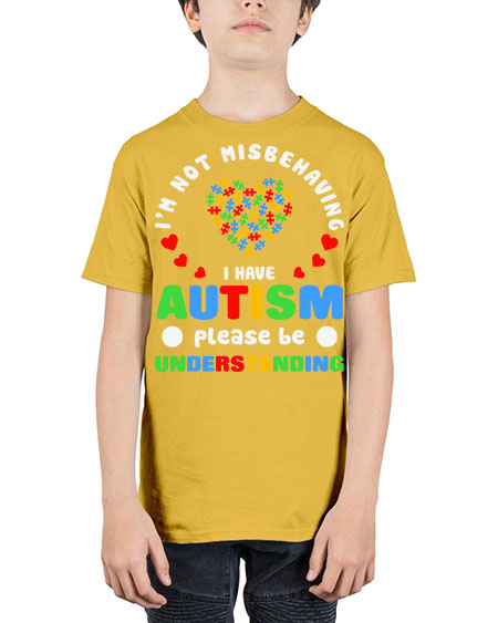 im not misbehaving i have 95# - autism - Youth Tee Unisex