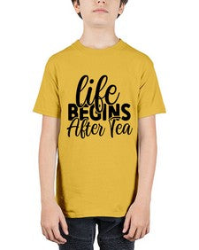 life begins after tea 1297# - tea - Youth Tee Unisex