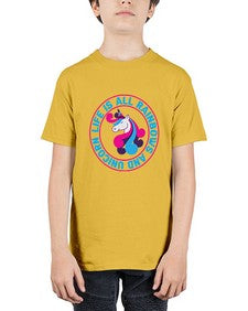 life is all rainbows and unicorn 247# - unicorn - Youth Tee Unisex