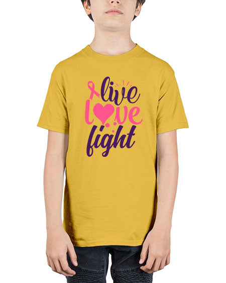 live love fight Style 8# - breast cancer - Youth Tee Unisex