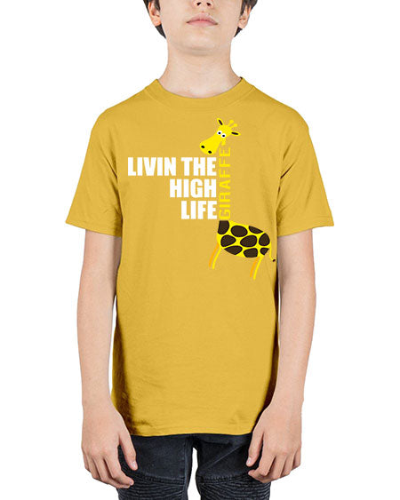 living the high life giraffe - giraffee - Youth Tee Unisex