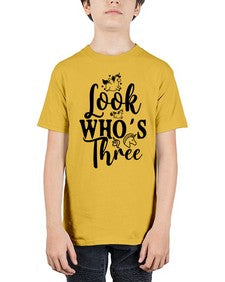 look whos three 265# - unicorn - Youth Tee Unisex