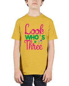 look whos three 266# - unicorn - Youth Tee Unisex