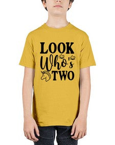 look whos two 267# - unicorn - Youth Tee Unisex