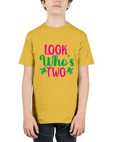 look whos two 268# - unicorn - Youth Tee Unisex