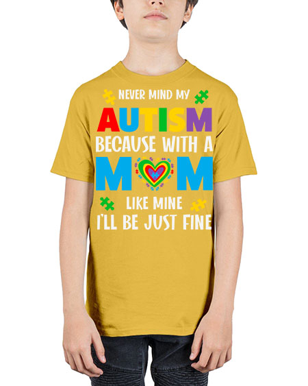 mom autism never mind my 107# - autism - Youth Tee Unisex