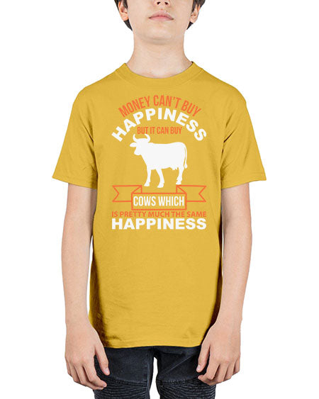 money can’t buy happiness but it can buy cows which is pretty much the same happiness Style 1# - cow - Youth Tee Unisex