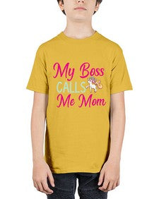 my boss calls me mom 313# - unicorn - Youth Tee Unisex