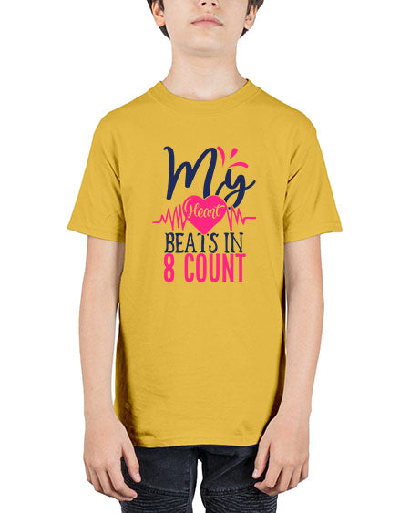 my heart beats in count 1740# - cheer - Youth Tee Unisex