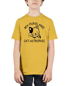my puns are catAstrophic - cats - Youth Tee Unisex