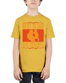 next to god thy parents 485# - parents day - Youth Tee Unisex