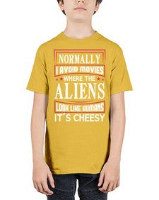 normally i avoid movies where aliens look human 35# - ufo - Youth Tee Unisex