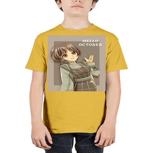 of beautiful girl in hello october 133# - anime - Youth Tee Unisex