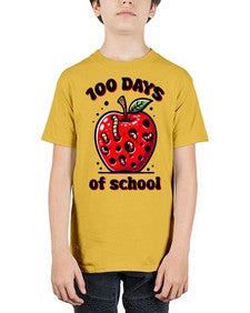one hundred Days of School Apple 572# - one hundred days - Youth Tee Unisex