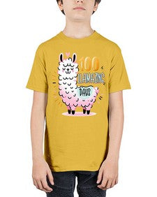 one hundredth Day of School Llama 599# - one hundred days - Youth Tee Unisex