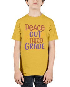 peace out third grade 645# - third grade - Youth Tee Unisex