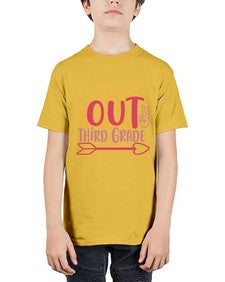 peace out third grade 646# - third grade - Youth Tee Unisex