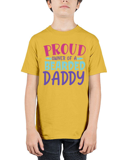 proud owner of a bearded daddy Style 197# - baby - Youth Tee Unisex