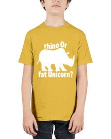 rhino or fat unicorn 376# - unicorn - Youth Tee Unisex