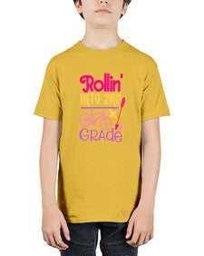 rollin into second grade 783# - second grade - Youth Tee Unisex