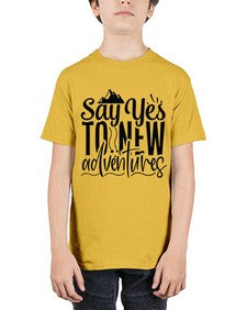say yes to new adventures Style 76# - motivation - Youth Tee Unisex