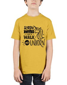 sorry i cant i have to walk black 406# - unicorn - Youth Tee Unisex