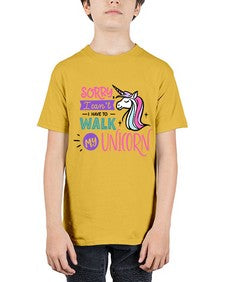 sorry i cant i have to walk my unicorn 407# - unicorn - Youth Tee Unisex